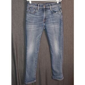 Lucky Brand 223 Straight Men's 30x30 Western Denim Jeans Distressed Stretch